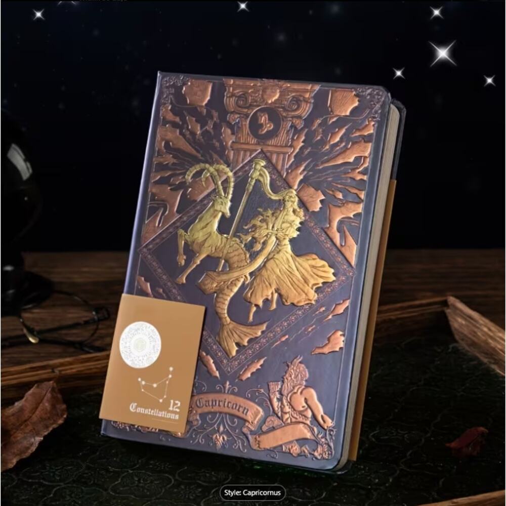 Capricornus Zodiac Notebook Journal Astrology Diary Hardcover Constellation